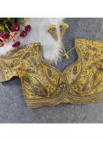 Italian Silk Gold Wedding Wear Coding Work Readymade Blouse